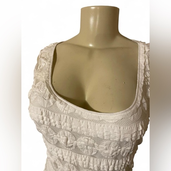 Max Studio Cream Textured Mini Dress - Picture 3 of 5